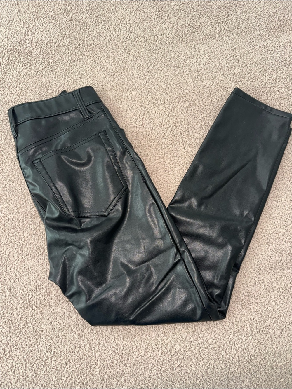 Abercrombie black leather pants